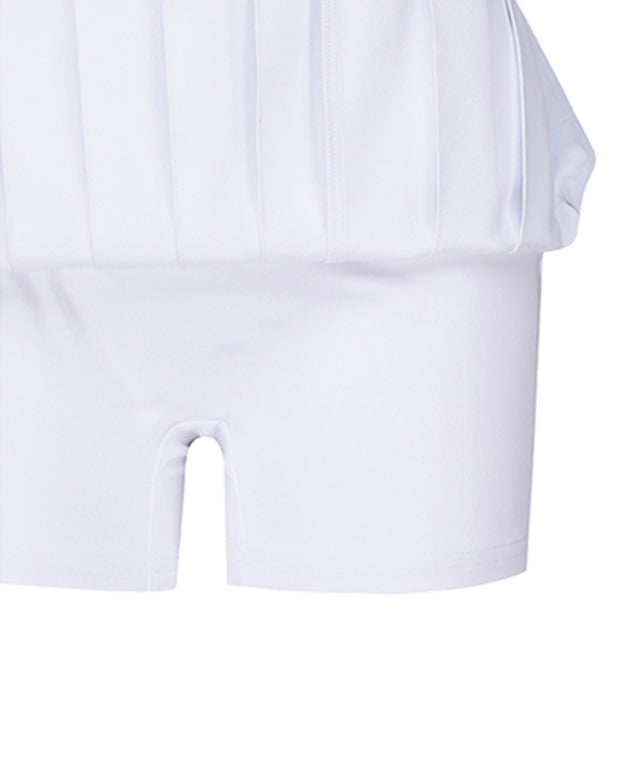 ANEW Golf: Women Logo Band Pleats Skirt - White